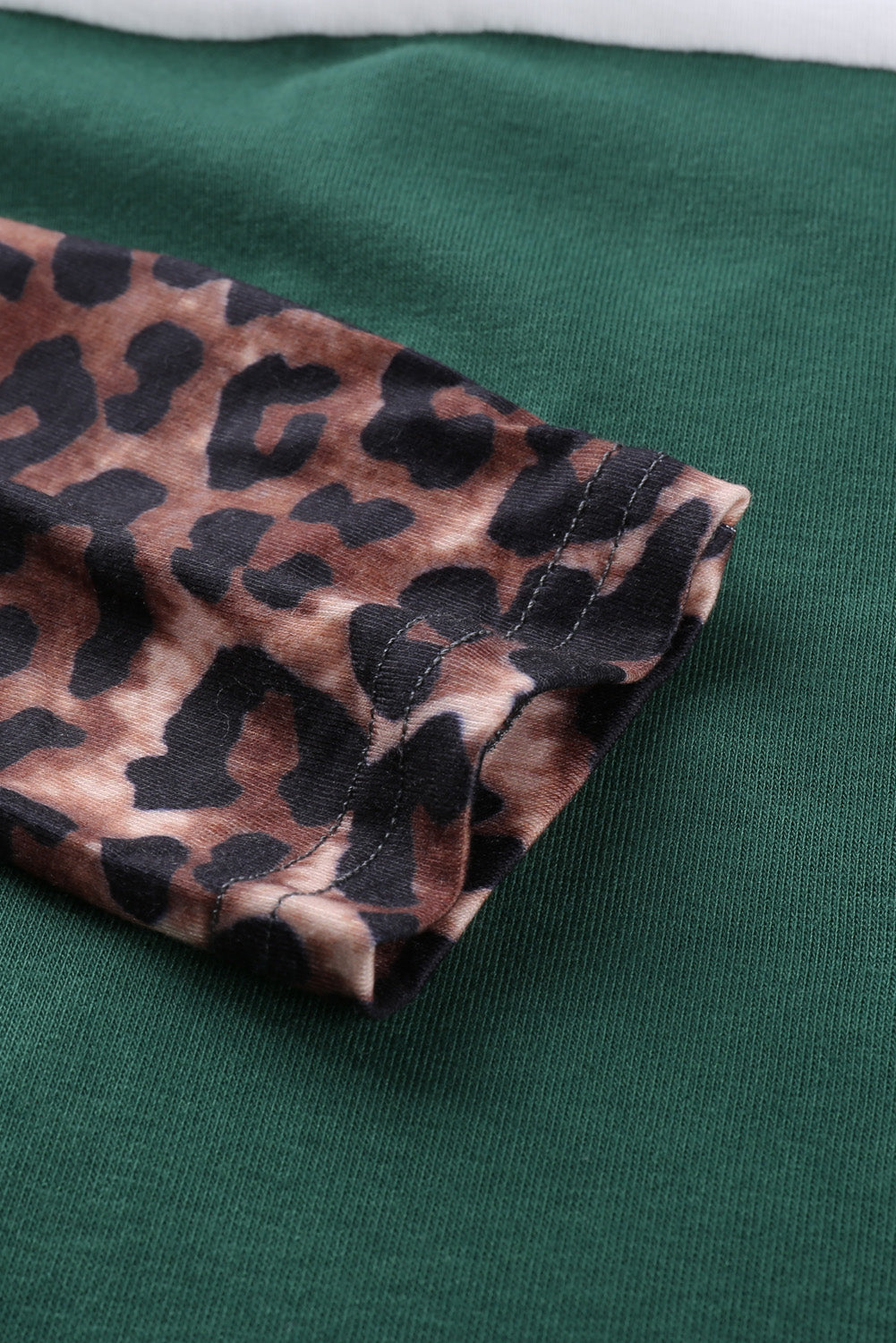 Leopard Color Block Open Front Longline Cardigan Sweater