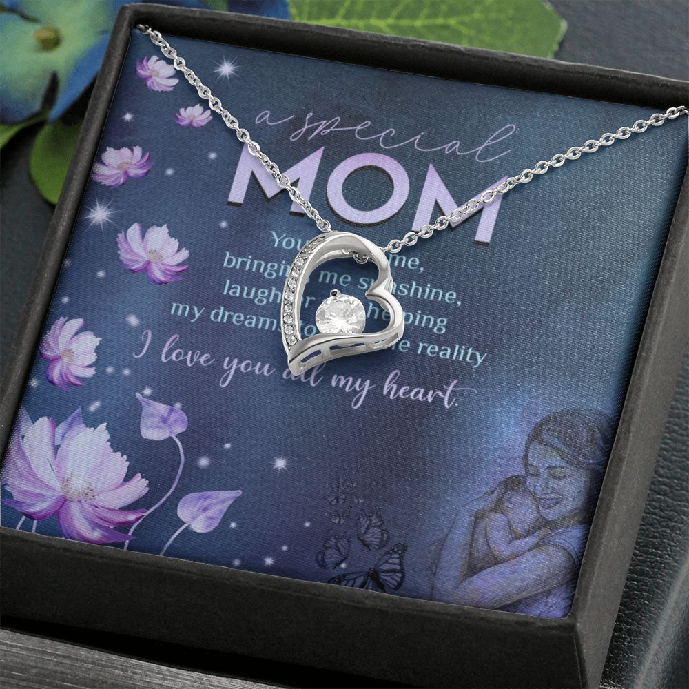 Forever love necklace with customizable card